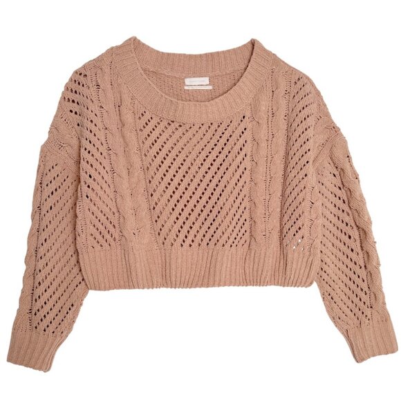 Urban Outfitters Sweaters - URBAN OUTFITTERS Y2K 90’s BOHO GRANOLA COTTAGECORE CHENILLE SOFT CROP SWEATER SM